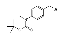 (4-溴甲基-苯基)-甲基-氨基甲酸叔丁酯结构式