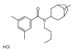 N-butyl-3,5-dimethyl-N-(8-methyl-8-azabicyclo[3.2.1]oct-3-yl)benzamide hydrochloride结构式