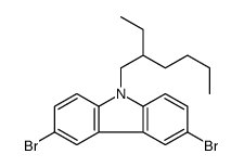 3,6-二溴-9-(2-乙基己基)咔唑结构式