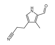 1H-Pyrrole-3-propanenitrile,5-formyl-4-methyl-(9CI) Structure