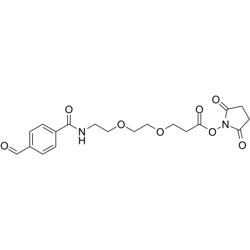 Ald-Ph-amido-PEG2-C2-NHS ester结构式