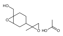 acetic acid,[3-(2-methyloxiran-2-yl)-7-oxabicyclo[4.1.0]heptan-6-yl]methanol Structure