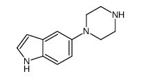5-(哌嗪-1-基)-1H-吲哚结构式