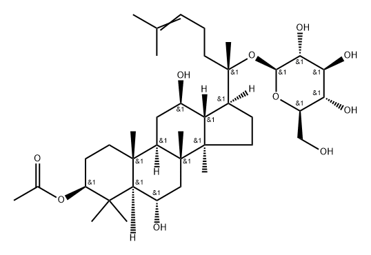3-乙酰人参皂苷F1结构式