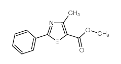 2-苯基-4-甲基-5-噻唑羧酸甲酯结构式