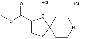 methyl 8-methyl-1-thia-4,8-diazaspiro[4.5]decane-3-carboxylate dihydrochloride Structure