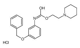 2-piperidin-1-ium-1-ylethyl N-(3-phenylmethoxyphenyl)carbamate,chloride结构式