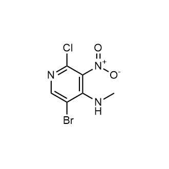 5-bromo-2-chloro-N-methyl-3-nitropyridin-4-amine Structure