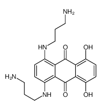 1,4-bis(3-aminopropylamino)-5,8-dihydroxyanthracene-9,10-dione结构式
