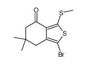 1-bromo-6,6-dimethyl-3-methylthio-4,5,6,7-tetrahydrobenzo[c]thiophen-4-one结构式