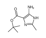 5-氨基-2-甲基-1H-咪唑-4-羧酸-1,1-二甲基乙酯结构式