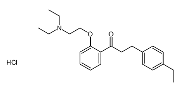 1-[2-[2-(diethylamino)ethoxy]phenyl]-3-(4-ethylphenyl)propan-1-one,hydrochloride结构式