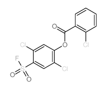 Benzoic acid,2-chloro-, 2,5-dichloro-4-(fluorosulfonyl)phenyl ester结构式
