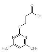 3-(4,6-二甲基嘧啶-2-硫代)丙酸结构式