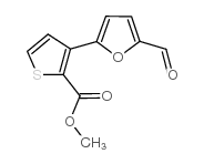 3-(5-甲酰基-2-呋喃基)噻吩-2-羧酸甲酯结构式