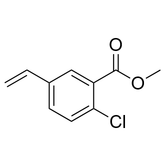 2-氯-5-乙烯基苯甲酸甲酯结构式