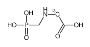 草甘膦-2-13C结构式