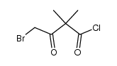 4-bromo-2,2-dimethyl-3-oxobutanoyl chloride Structure