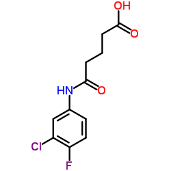 5-[(3-Chloro-4-fluorophenyl)amino]-5-oxopentanoic acid Structure
