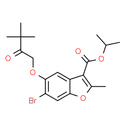 isopropyl 6-bromo-5-(3,3-dimethyl-2-oxobutoxy)-2-methylbenzofuran-3-carboxylate picture