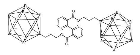 3,3'-(3-(1,2-dicarba-closo-dodecaborane-1-yl)propoxycarbonyl)-2,2'-bipyridine Structure