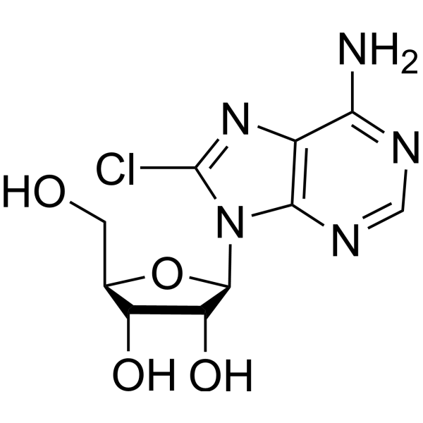 8-氯腺嘌呤核苷结构式