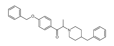 1-[4-(phenylmethoxy)phenyl]-2-[4-(phenylmethyl)piperidino]propan-1-one结构式