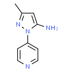3-甲基-1-(吡啶-4-基)-1H-吡唑-5-胺结构式