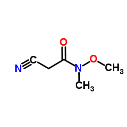 2-Cyano-N-methoxy-N-methyl-acetamide Structure
