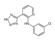 N-(3-Chlorophenyl)-3-(2H-tetrazol-5-yl)-2-pyridinamine结构式