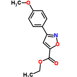 5-(4-甲氧基-苯基)-异噁唑-3-羧酸乙酯结构式