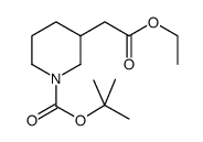 TERT-BUTYL 3-(2-ETHOXY-2-OXOETHYL)PIPERIDINE-1-CARBOXYLATE Structure
