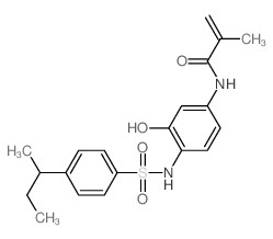 2-Propenamide,N-[3-hydroxy-4-[[[4-(1-methylpropyl)phenyl]sulfonyl]amino]phenyl]-2-methyl- Structure