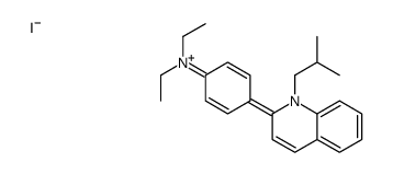 N,N-diethyl-4-[1-(2-methylpropyl)quinolin-1-ium-2-yl]aniline,iodide Structure