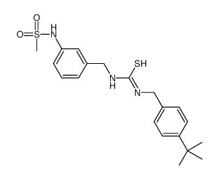 N'-[4-(2-Methyl-2-propanyl)benzyl]-N-{3-[(methylsulfonyl)amino]be nzyl}carbamimidothioic acid Structure