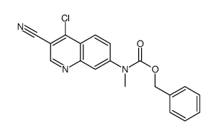 (4-氯-3-氰基-7-喹啉)甲基氨基甲酸苯基甲酯结构式