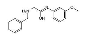 benzyl-[2-(3-methoxyanilino)-2-oxoethyl]azanium Structure