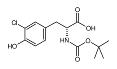 n-boc-3-chloro-d-tyrosine Structure