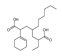 2-(cyclohexen-1-yl)-6-ethyl-4-hexylheptanedioic acid Structure