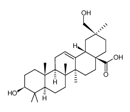 3β,30-Dihydroxyolean-12-en-28-oic acid structure