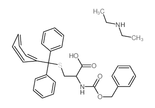 N-ethylethanamine; 2-phenylmethoxycarbonylamino-3-tritylsulfanyl-propanoic acid结构式