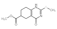 6-Quinazolinecarboxylicacid, 3,4,5,6,7,8-hexahydro-2-(methylthio)-4-oxo-, methyl ester Structure