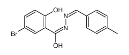 5-bromo-2-hydroxy-N-[(E)-(4-methylphenyl)methylideneamino]benzamide结构式