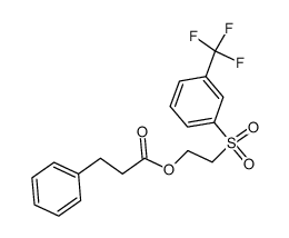 2-((3-(trifluoromethyl)phenyl)sulfonyl)ethyl 3-phenylpropanoate Structure
