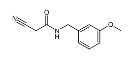 2-氰基-N-(3-甲氧基苄基)乙酰胺结构式