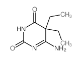 6-amino-5,5-diethyl-pyrimidine-2,4-dione结构式