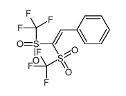 2,2-bis(trifluoromethylsulfonyl)ethenylbenzene结构式