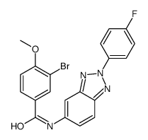 3-bromo-N-[2-(4-fluorophenyl)benzotriazol-5-yl]-4-methoxybenzamide Structure