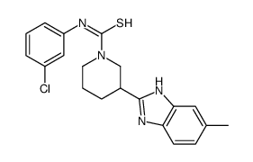 1-Piperidinecarbothioamide,N-(3-chlorophenyl)-3-(5-methyl-1H-benzimidazol-2-yl)-(9CI) Structure