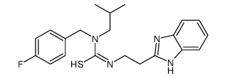 (9CI)-N-[2-(1H-苯并咪唑-2-基)乙基]-N-[(4-氟苯基)甲基]-N-(2-甲基丙基)-硫脲结构式